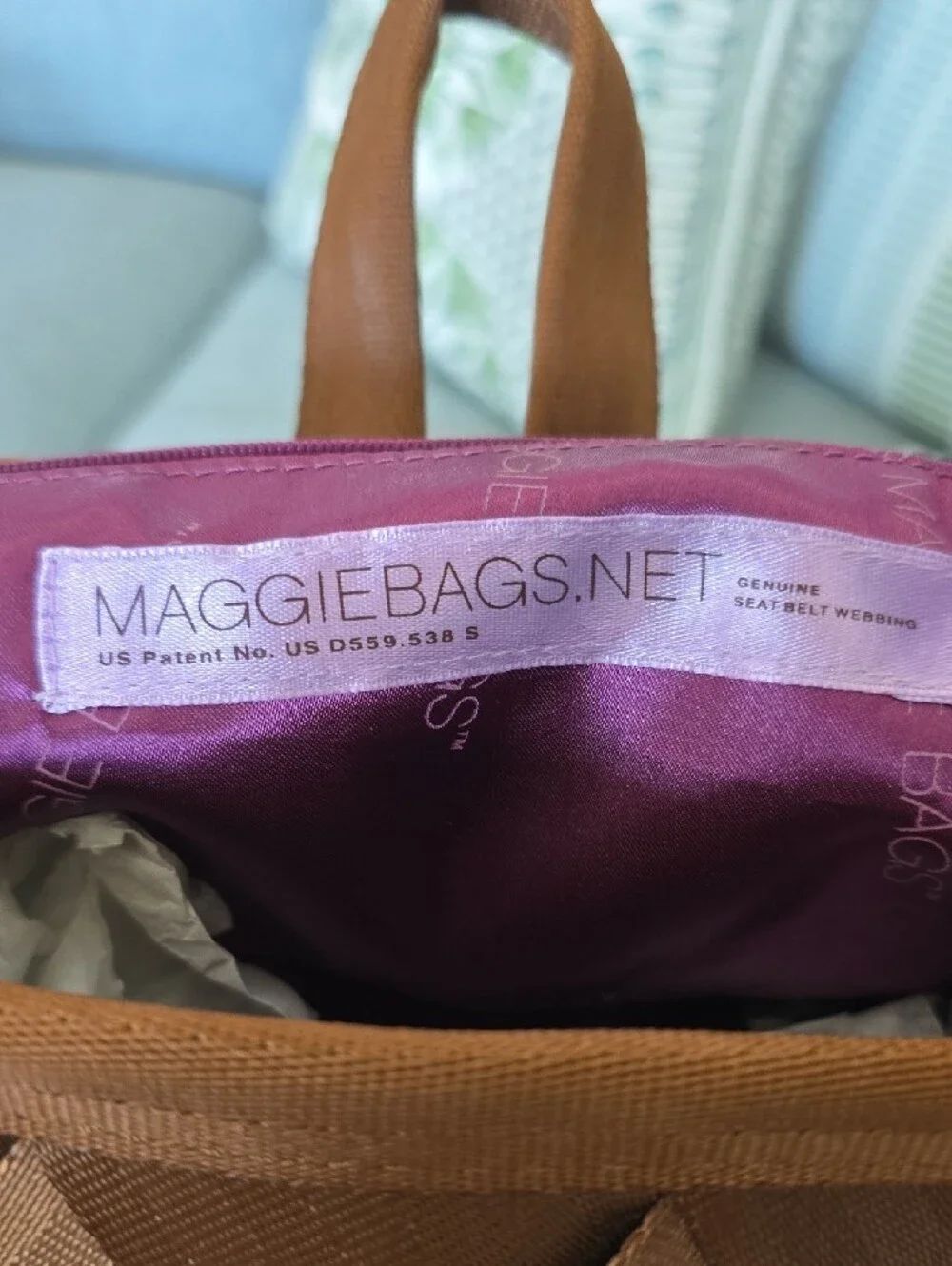 NWOT MAGGIE BAGS Woven Satin Brown Backpack - Kids